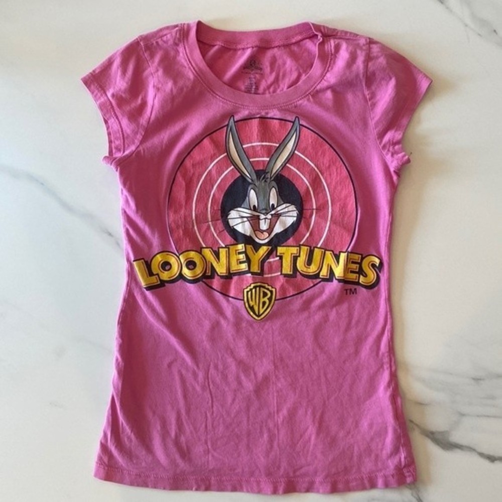 Warner Brothers | Looney Tunes, pink Bugs Bunny Junior T-Shirt, Size Small